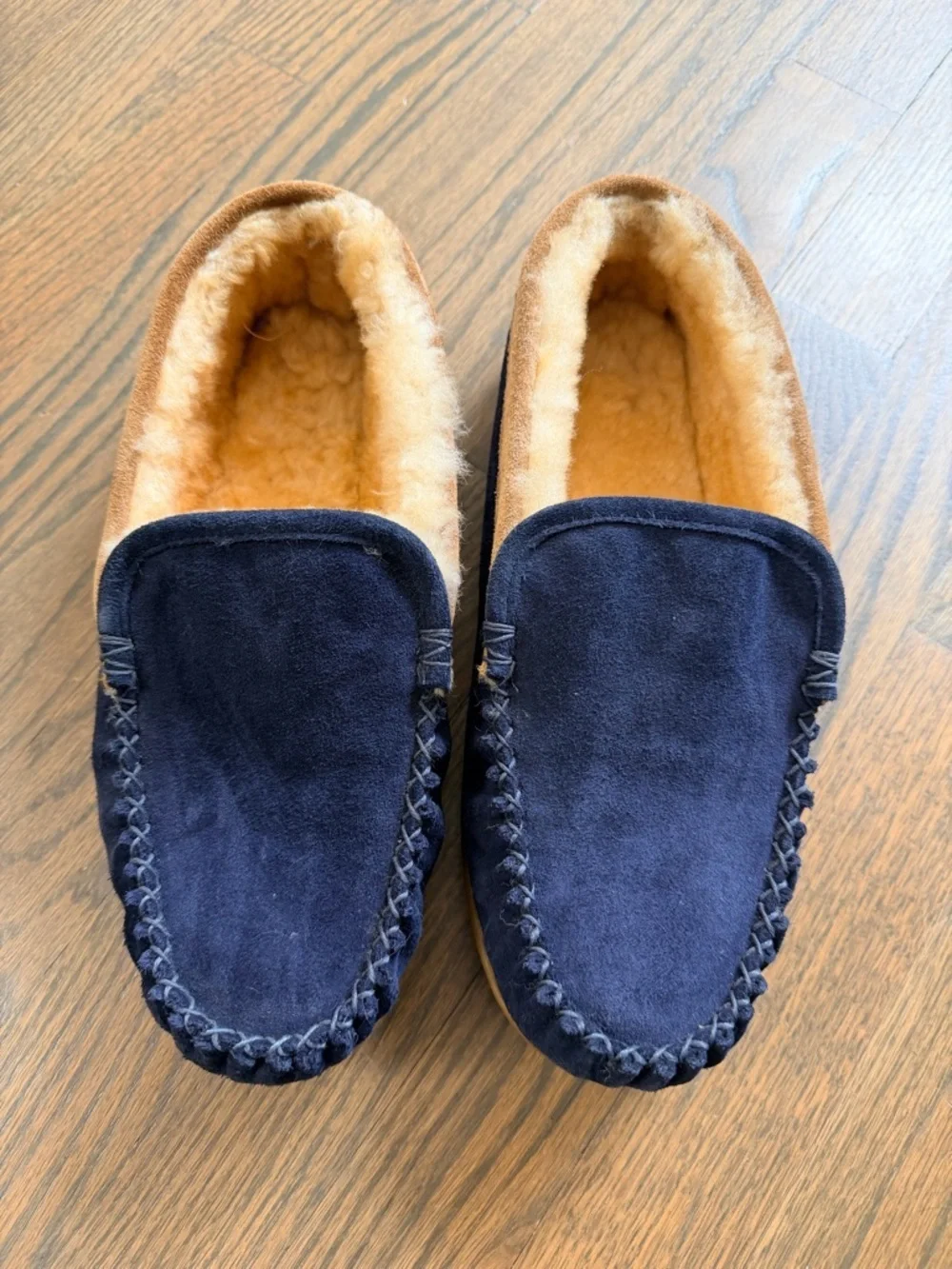 L.L. Bean Loafers Men's Wicked Good Slippers, Venetian Navy Blue 9 Medium EUC
